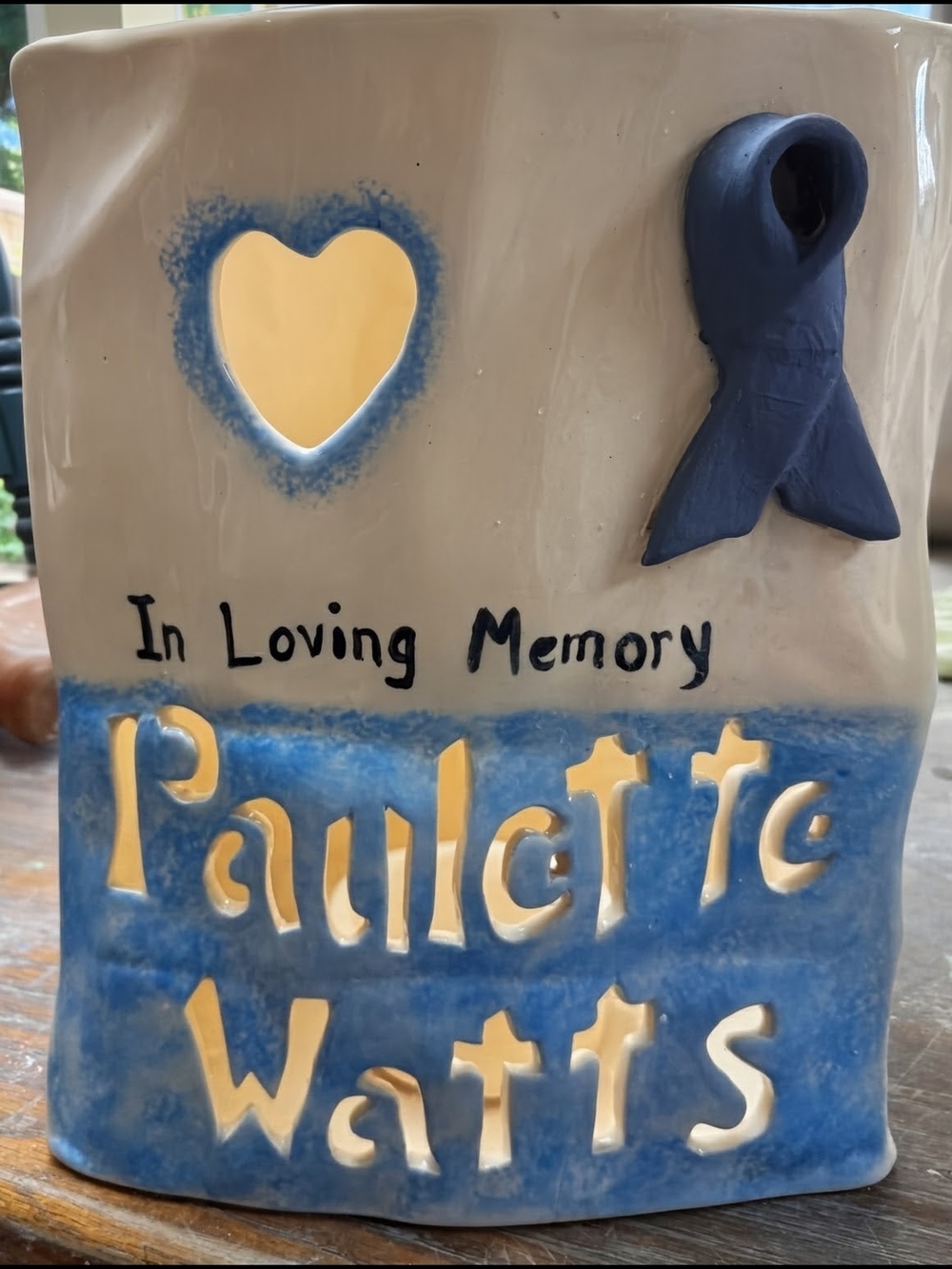 Lights Of Hope Ceramic Luminary Bag ACSCAN Fundraiser